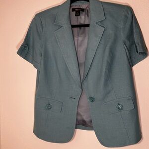Style & Co. Teal Short Sleeve Blazer